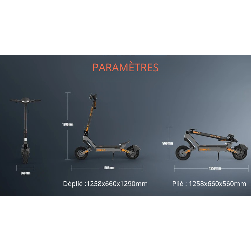 KuKirin G2 – Trottinette Électrique 800W, 55 km autonomie, vitesse max bridée 25 km/h (nouveau modèle 2025)