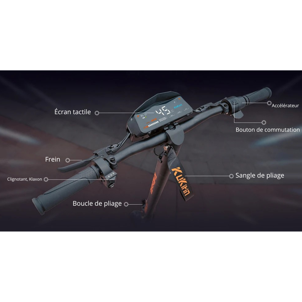KuKirin G2 – Trottinette Électrique 800W, 55 km autonomie, vitesse max bridée 25 km/h (nouveau modèle 2025)