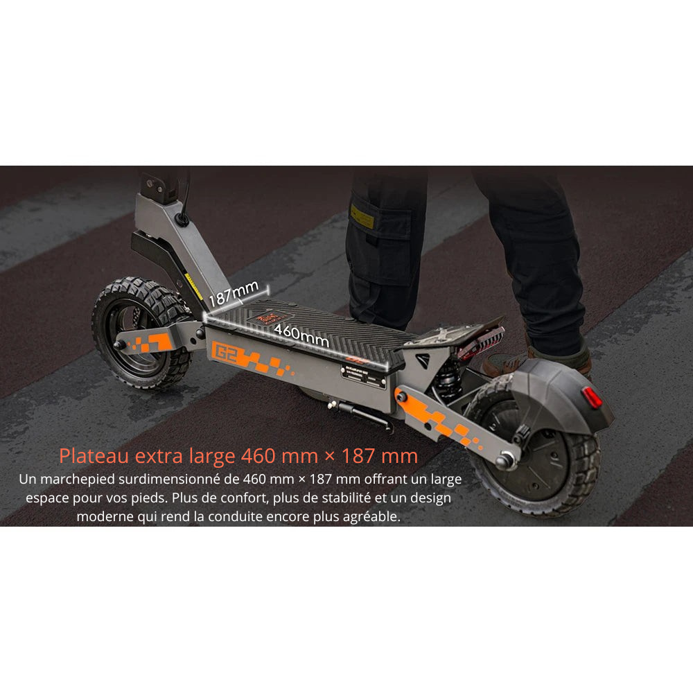 KuKirin G2 – Trottinette Électrique 800W, 55 km autonomie, vitesse max bridée 25 km/h (nouveau modèle 2025)
